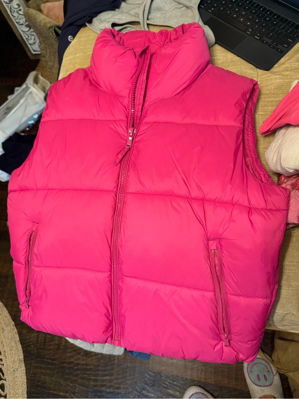 Old Navy Bright Pink Quilted Vest
